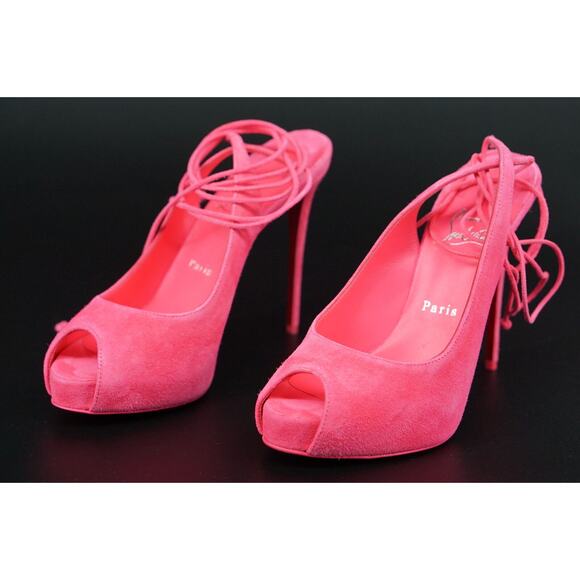 Christian Louboutin Lace Up NVP 120 Platform Ankle Wrap Sandals SZ 38.5 NIB $995 - Picture 8 of 12